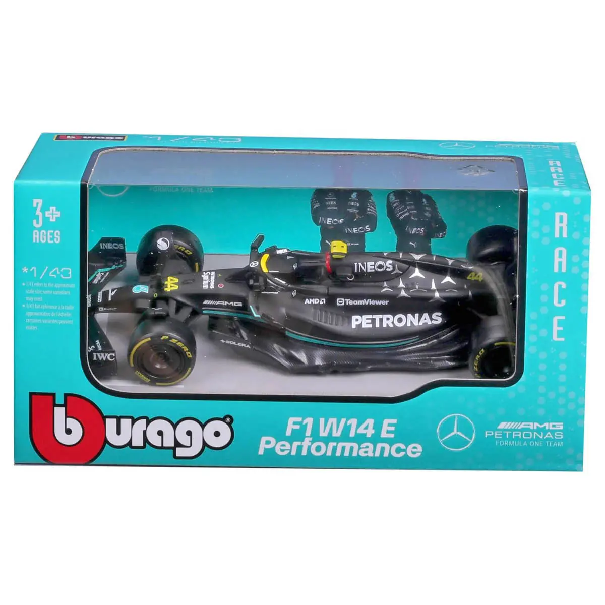 Bburago Amg Petronas F1 W14 E Hamilton 1:43 Race Car 1