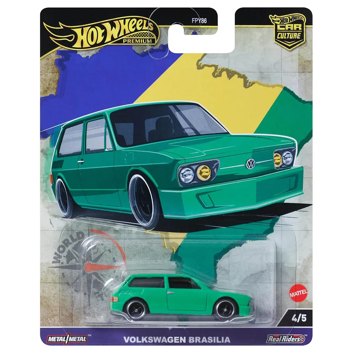 Hot Wheels Car Culture World Tour Volkswagen Brasilia Car (4/5) 1