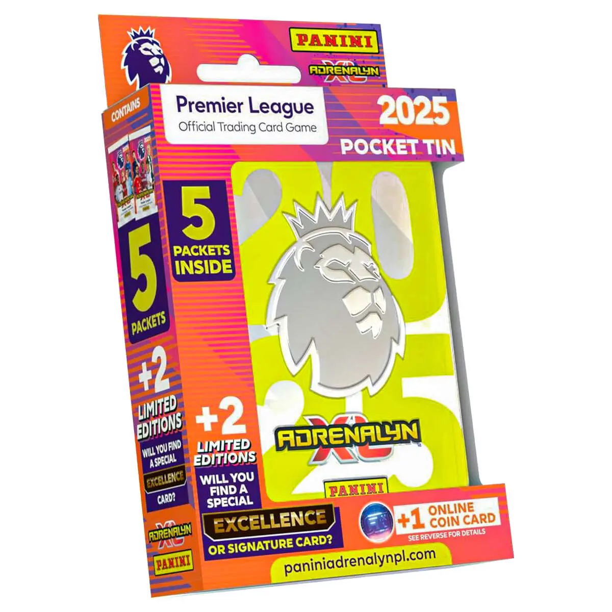 Panini Premier League 2024/25 Adrenalyn Xl Official Trading Card Game Pocket Tin - Silver 1