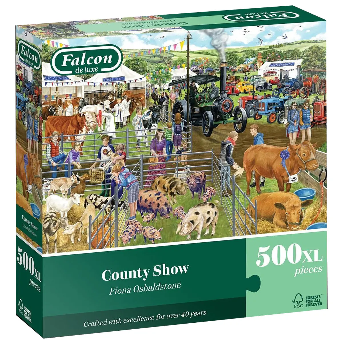 Falcon De Luxe County Show 500 Xl Piece Jigsaw Puzzle 1