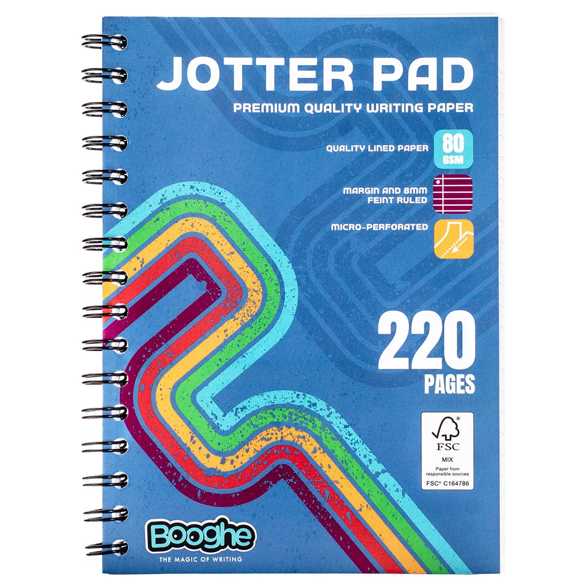 Booghe A5 Lined Jotter Pad (220 Pages) 1