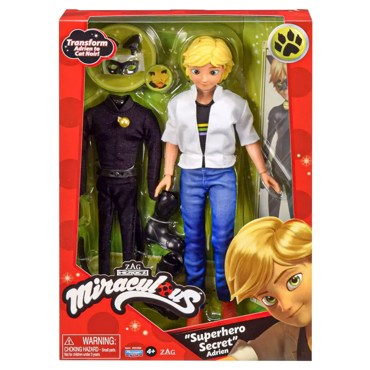Bandai Miraculous Superhero Secret Adrien Doll 1