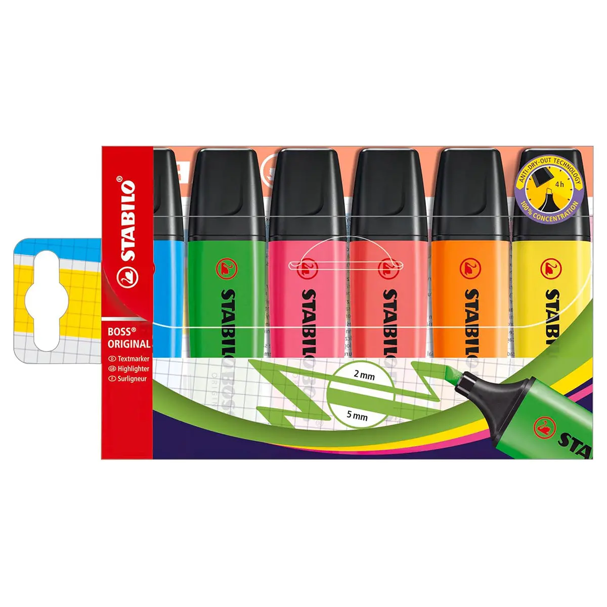 Stabilo Boss Original Assorted Colours Highlighters (6 Pack) 1