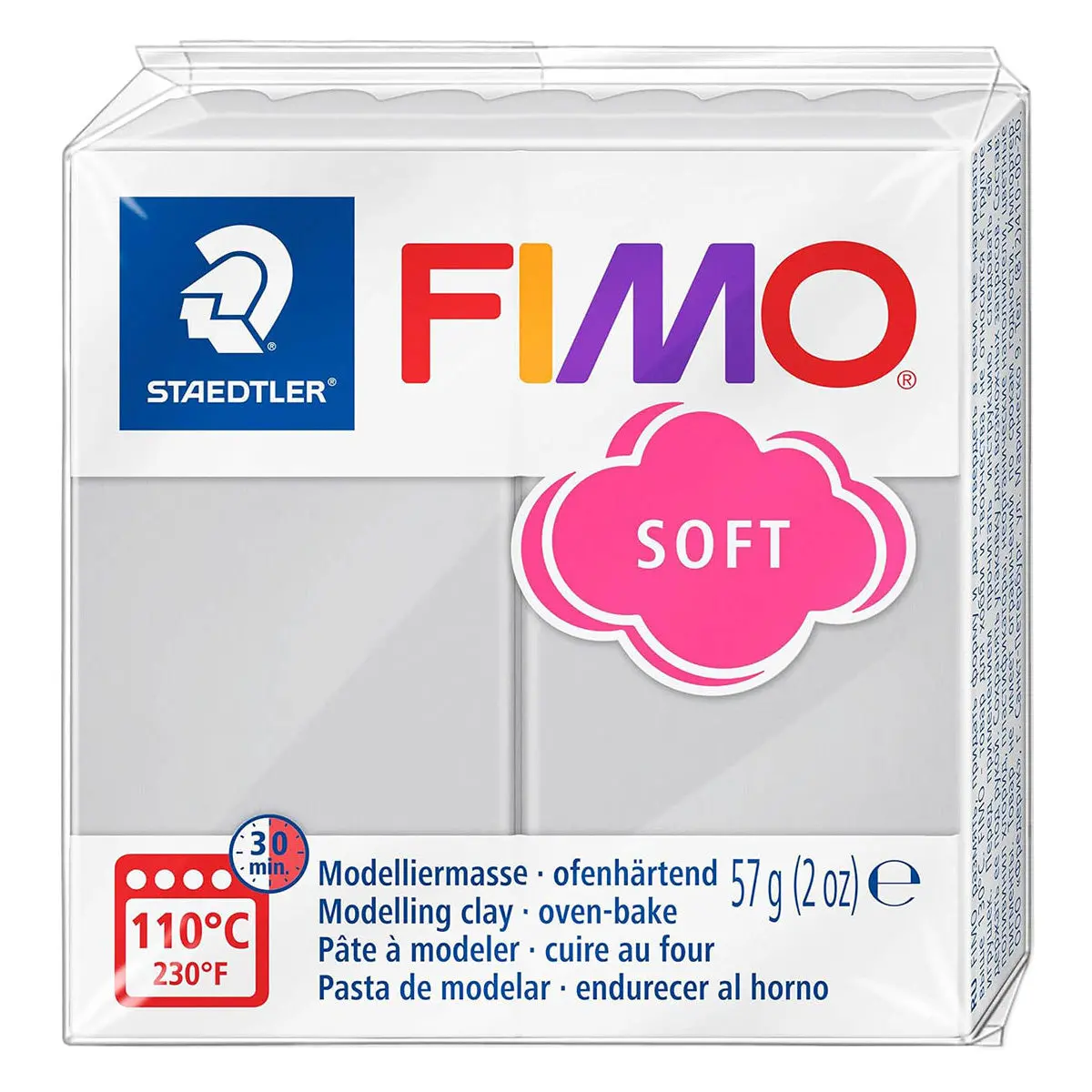 Staedtler Fimo Soft Dolphin Grey Oven-Bake Modelling Clay 57G 1