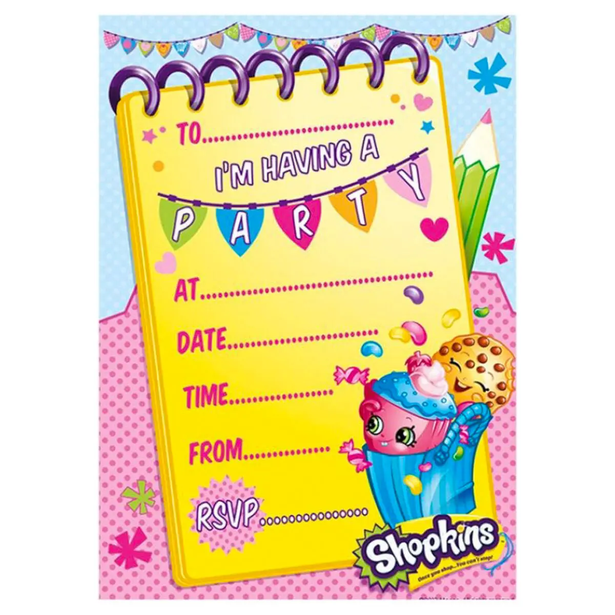 Shopkins Party Invitations (20 Pack) 1
