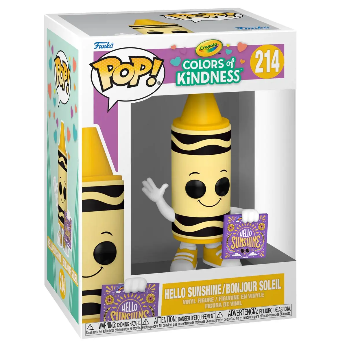Funko Pop! Crayola Colors Of Kindness: Hello Sunshine Yellow Crayon Vinyl Figure #214 1
