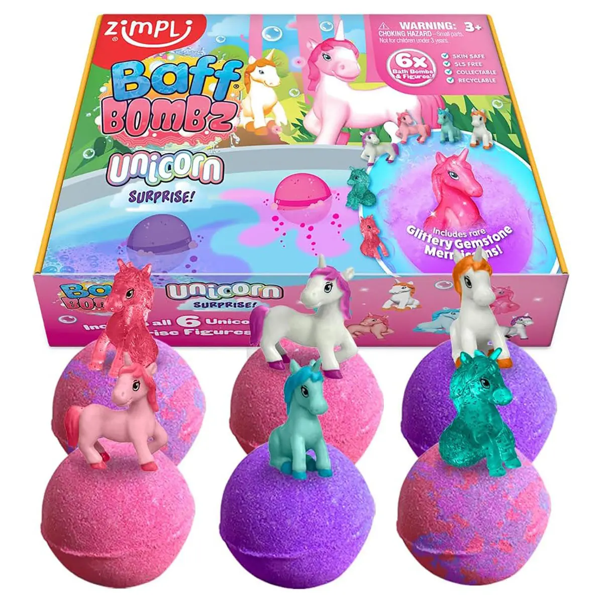 Zimpli Baff Bombz Unicorn Surprise! (6 Pack) 1