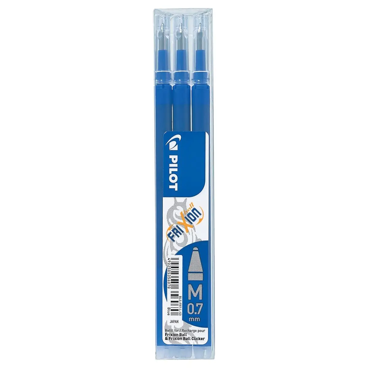 Pilot Frixion Ball & Ball Clicker Erasable M Pen Blue Ink Refills (3 Pack) 1