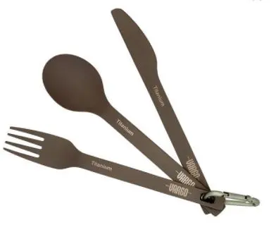 Vargo Titatnium Ulv Knife, Fork & Spoon Set 1