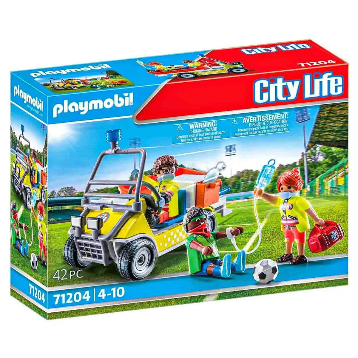 Playmobil City Life Medical Team Rescue Cart Playset 1