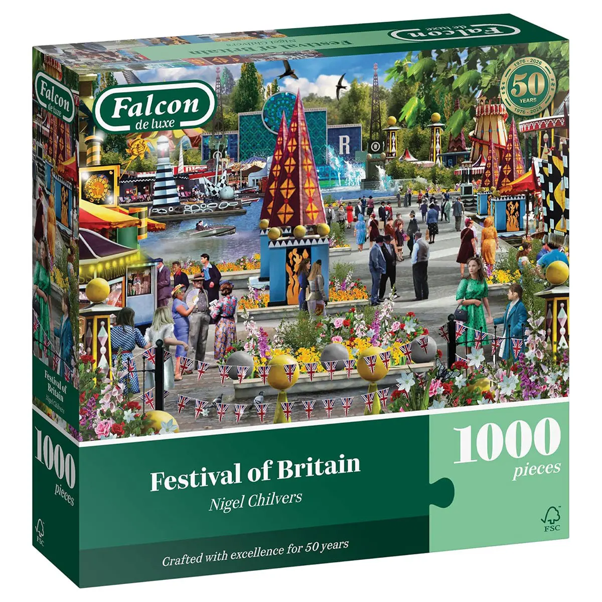 Falcon De Luxe Festival Of Britain 1000 Piece Jigsaw Puzzle 1