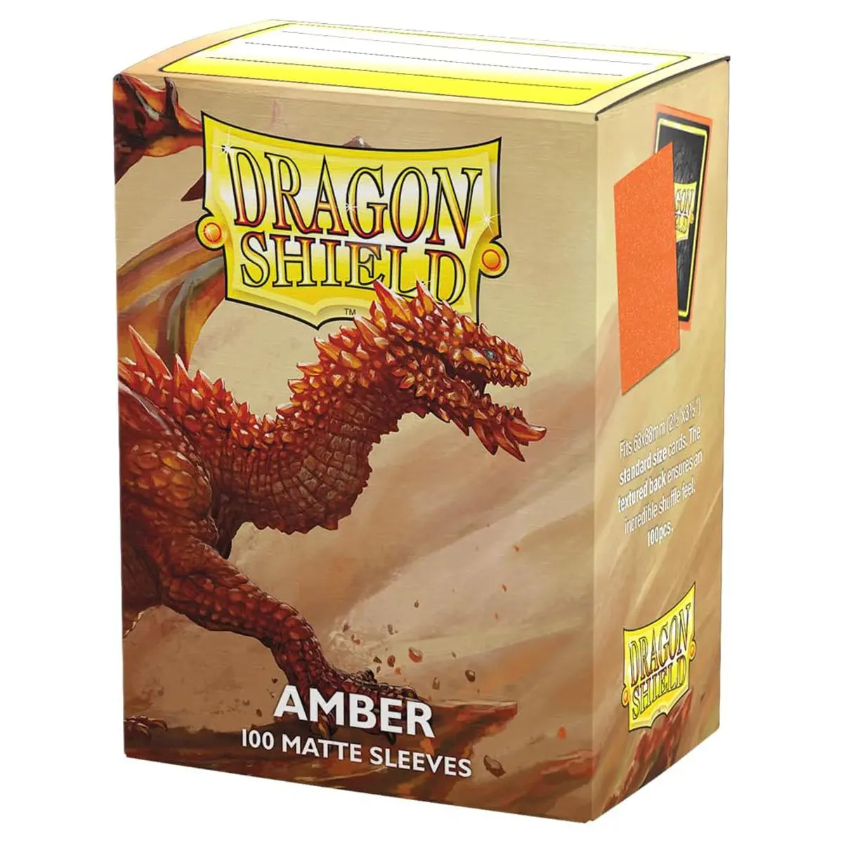 Dragon Shield Amber 100 Matte Sleeves 1