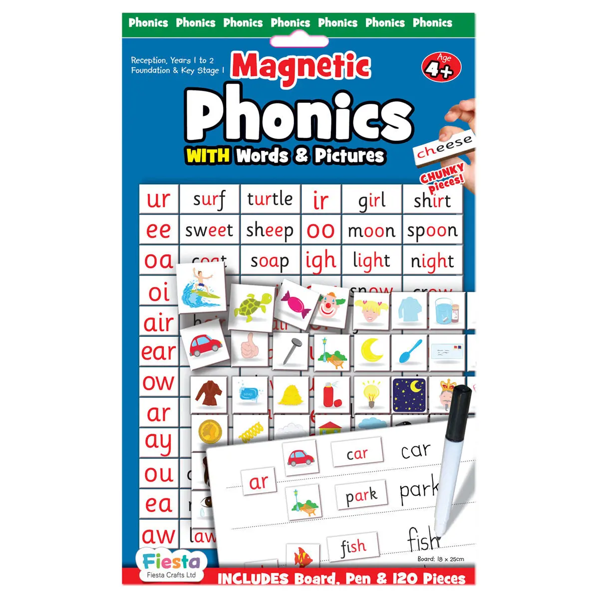 Fiesta Crafts Magnetic Phonics With Words & Pictures Set 1