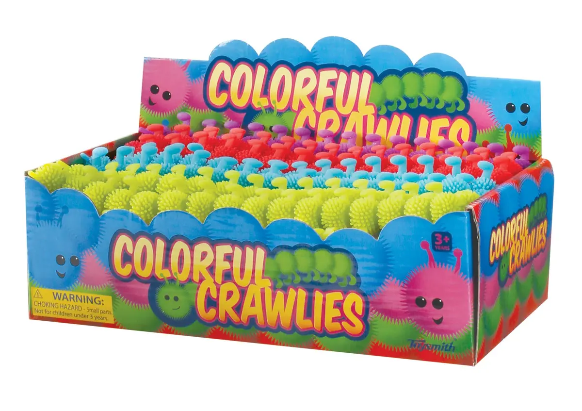 Toysmith Colorful Crawlies, Squishy Stretchy Tactile Toy 1