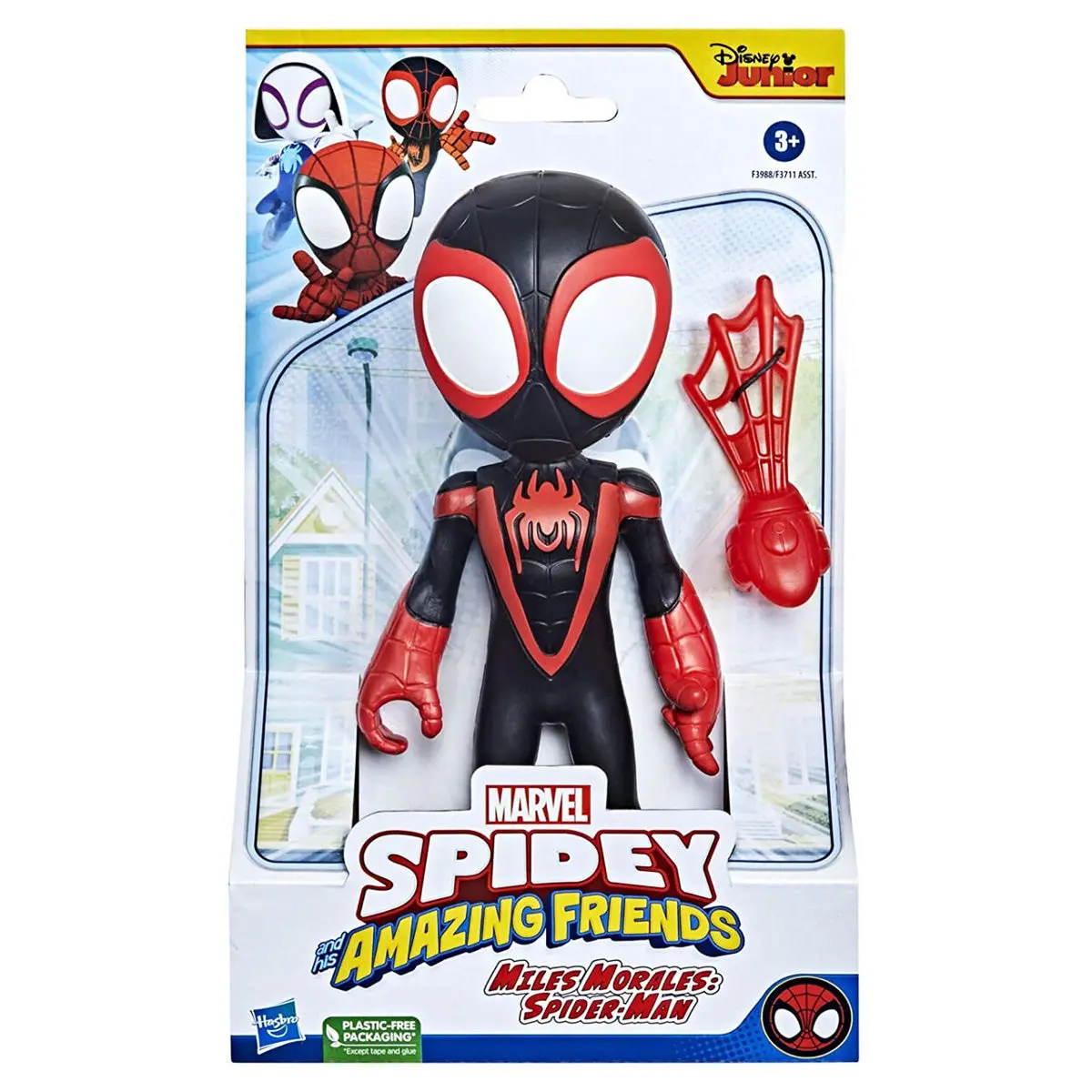 Marvel Spidey And His Amazing Friends Supersized Miles Morales: Spider-Man 9" Figure 1