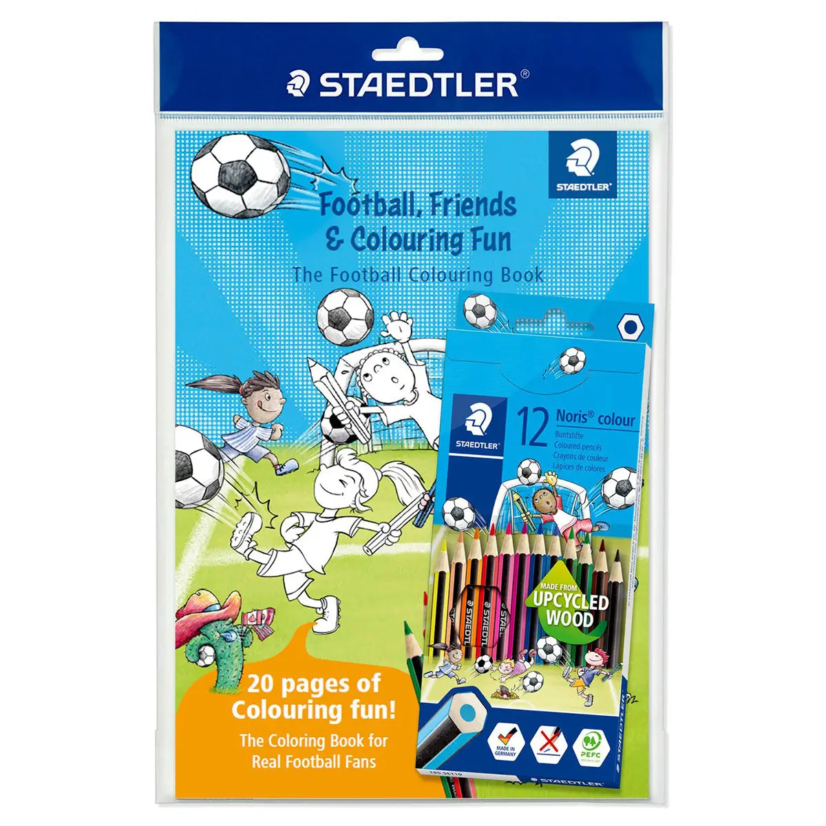 Staedtler Football, Friends & Colouring Fun Book And Pencils Set 1