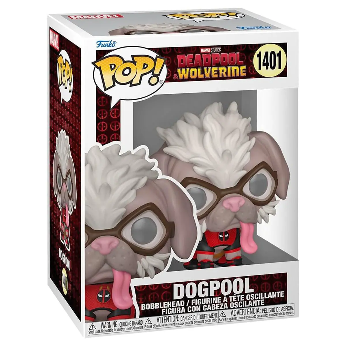 Funko Pop! Marvel: Deadpool & Wolverine: Dogpool Bobble-Head Vinyl Figure #1401 1