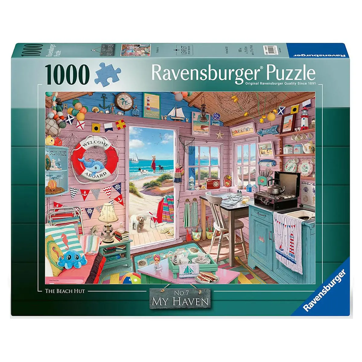 Ravensburger My Haven No 7 The Beach Hut 1000 Piece Jigsaw Puzzle 1