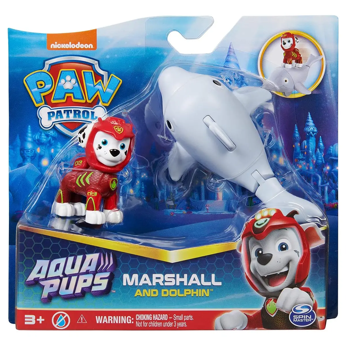 Paw Patrol Aqua Pups: Marshall And Dolphin Figures 1