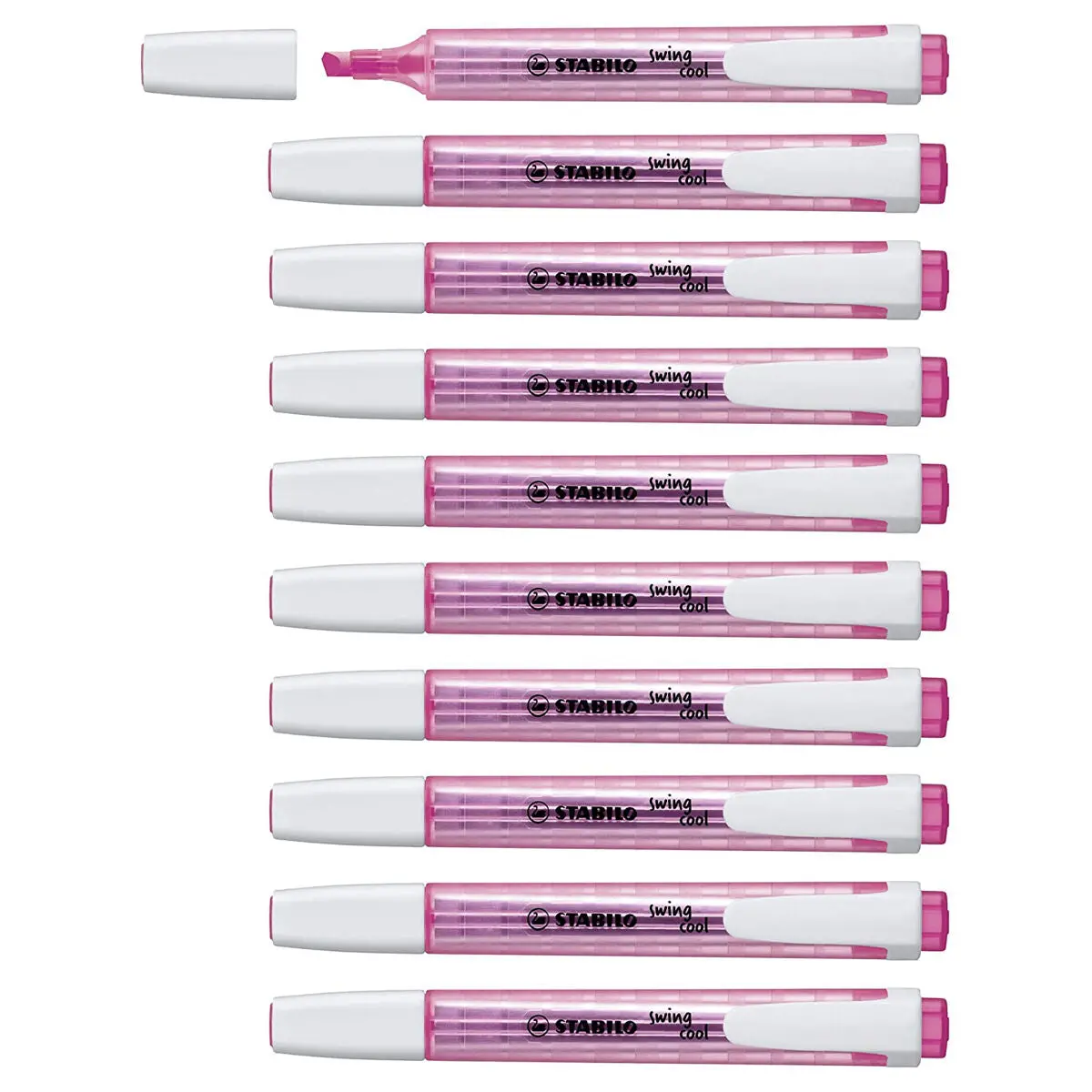 Stabilo Swing Cool Pink Highlighter Box Of 10 1