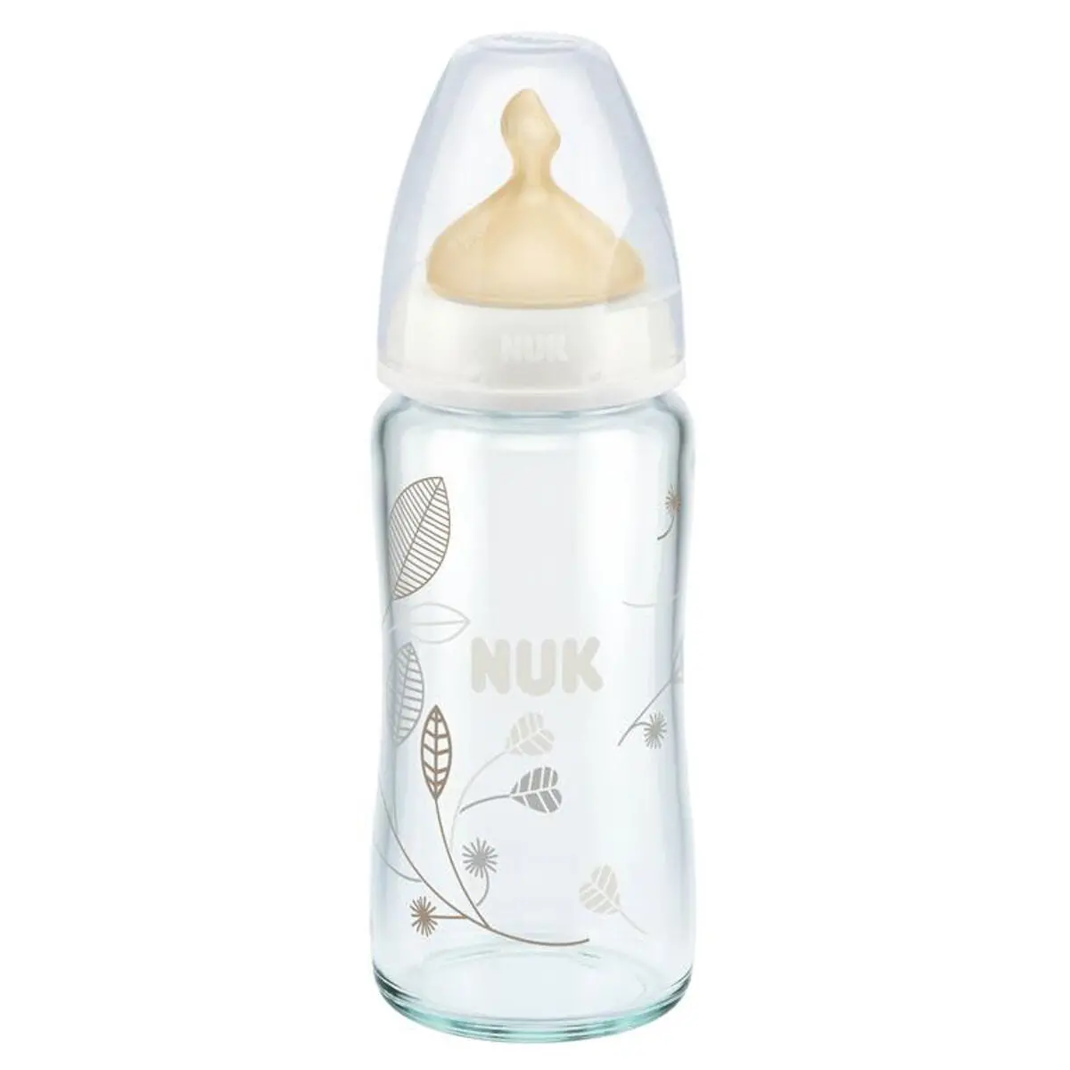 Nuk First Choice 240Ml Glass Bottle With Latex Teat 0-6M 1