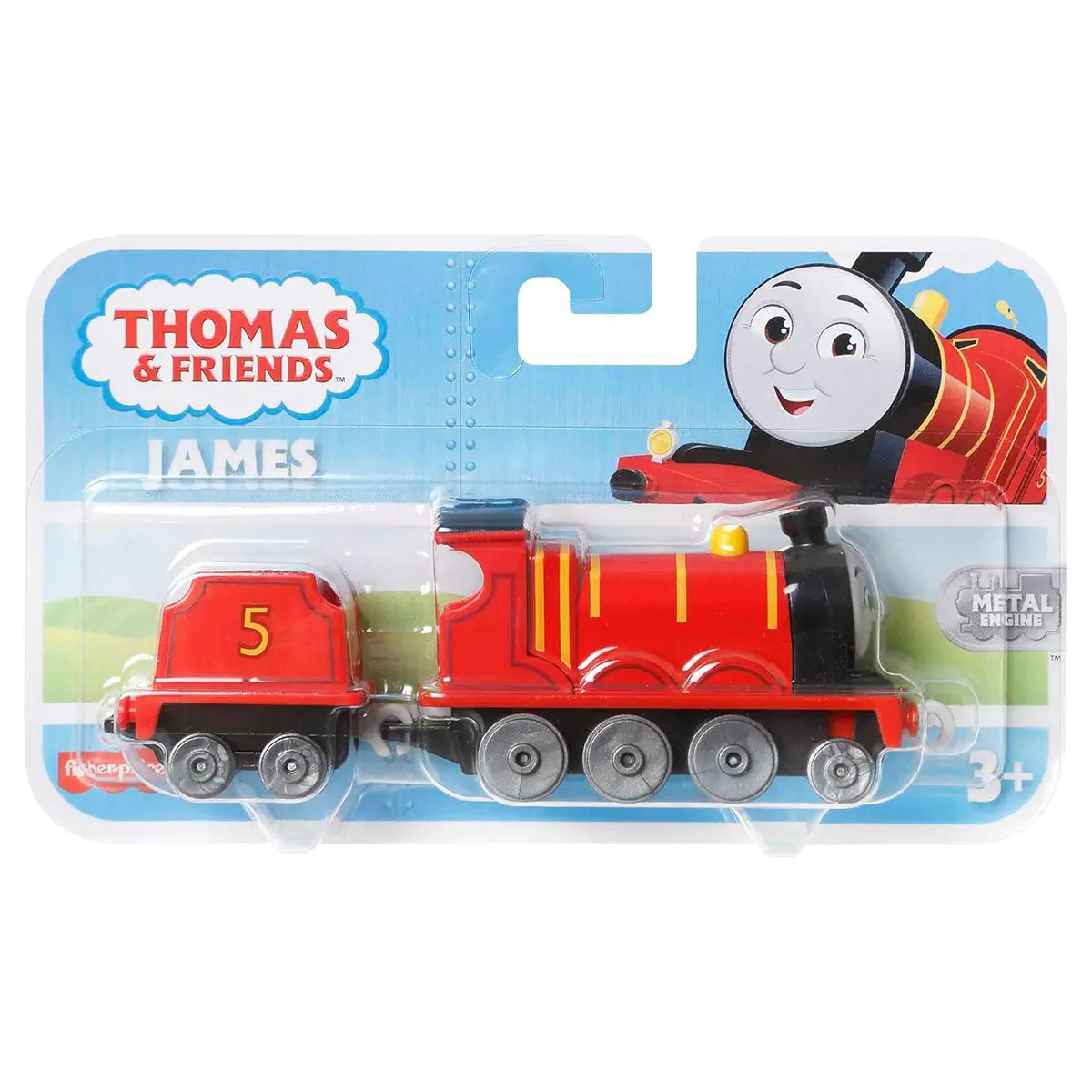 Thomas & Friends Die-Cast Push-Along Toy Train Engine Fisher-Price - James 1