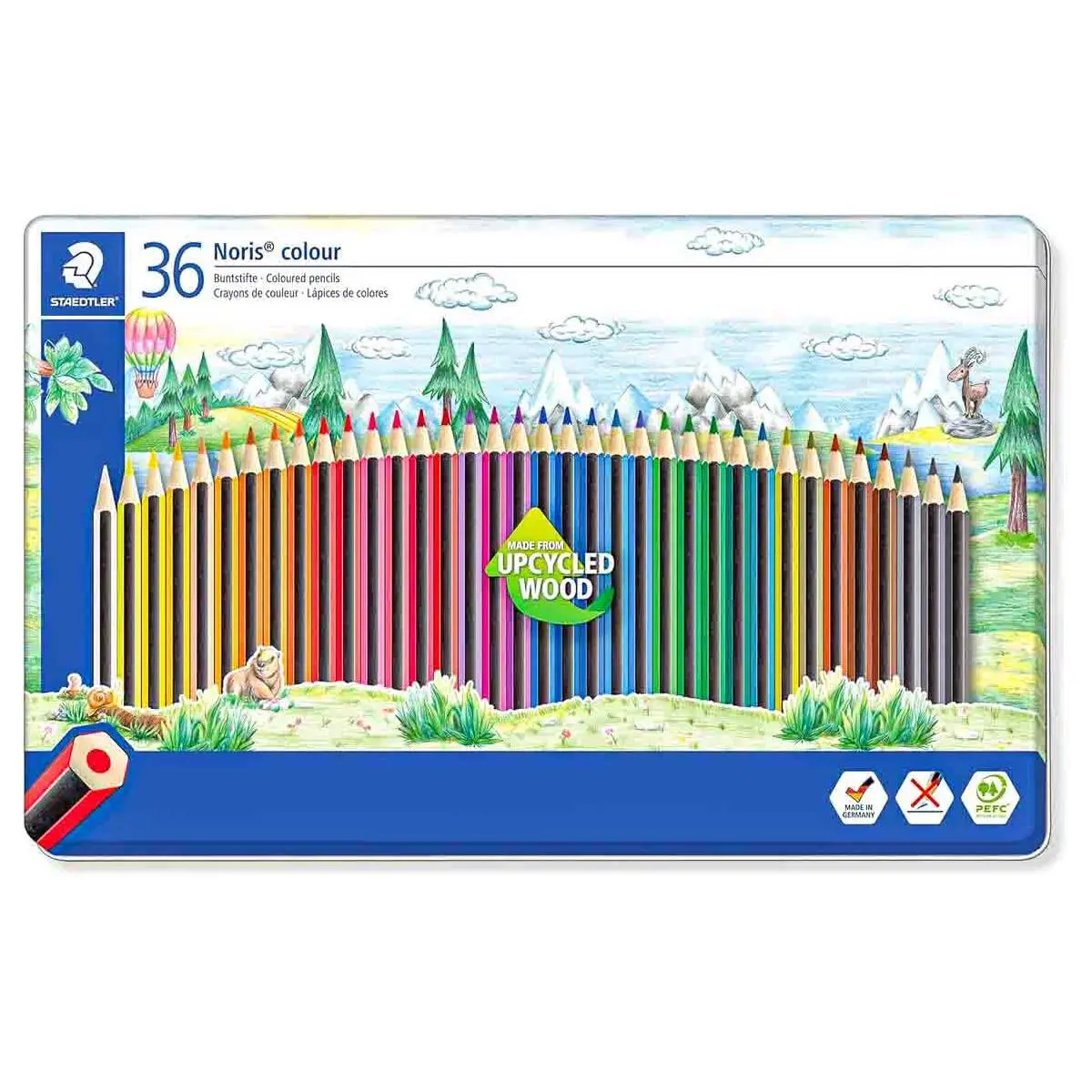 Staedtler Noris 36 Coloured Pencils Tin 1