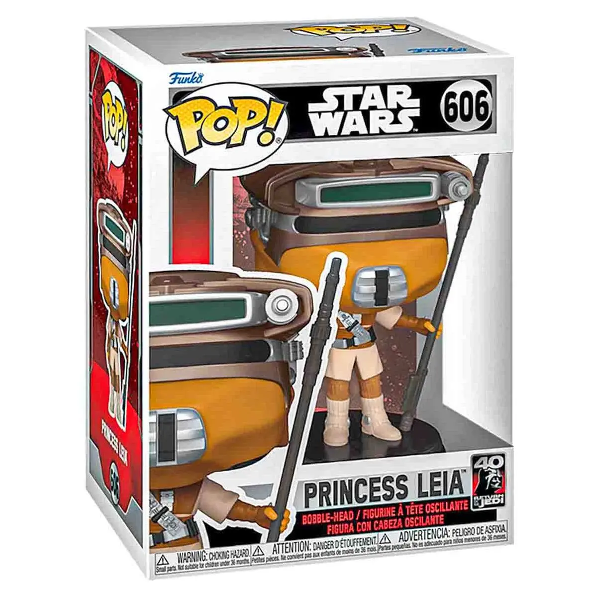 Funko Pop! Star Wars: Return Of The Jedi 40Th Anniversary: Princess Leia In Boushh Bobble-Head Figure #606 1