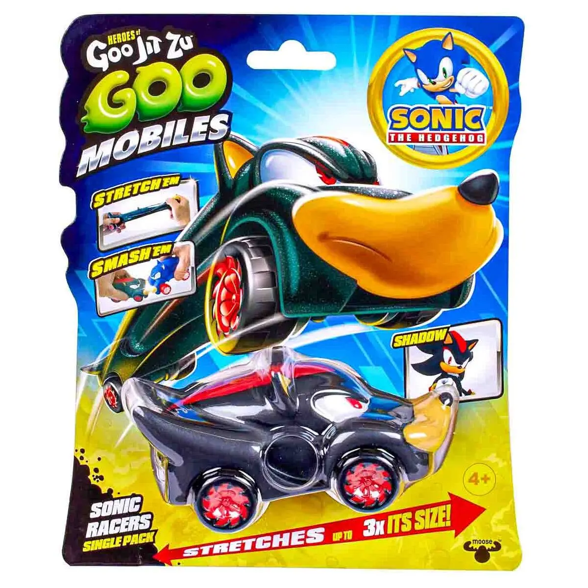 Heroes Of Goo Jit Zu Goo Mobiles Sonic Racer Shadow Stretch Vehicle 1
