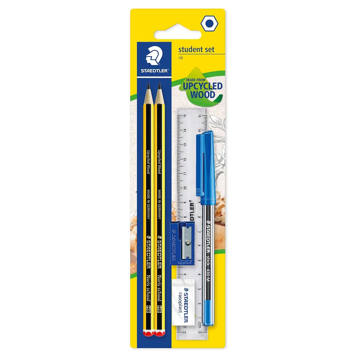 Staedtler Student Set With 2 Hb Noris Pencils, Pen, Ruler, Sharpener, And Eraser 1