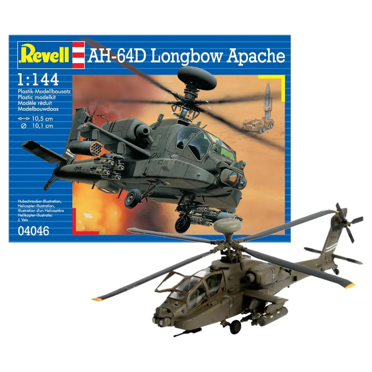 Revel Ah-64D Longbow Apache Helicopter 1:144 Model Kit 1