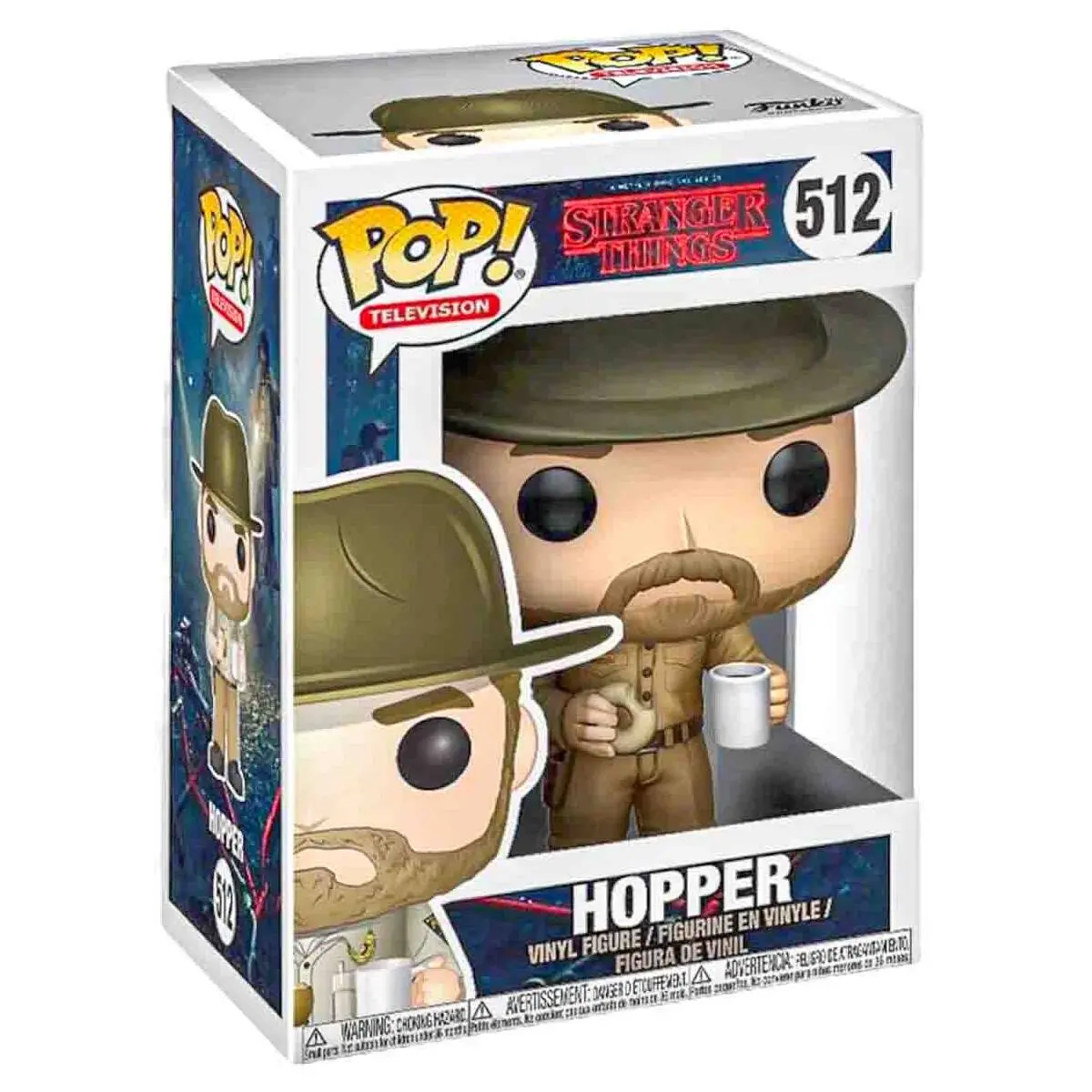 Funko Pop! Television: Stranger Things: Hopper With Donut Vinyl Figure #512 1