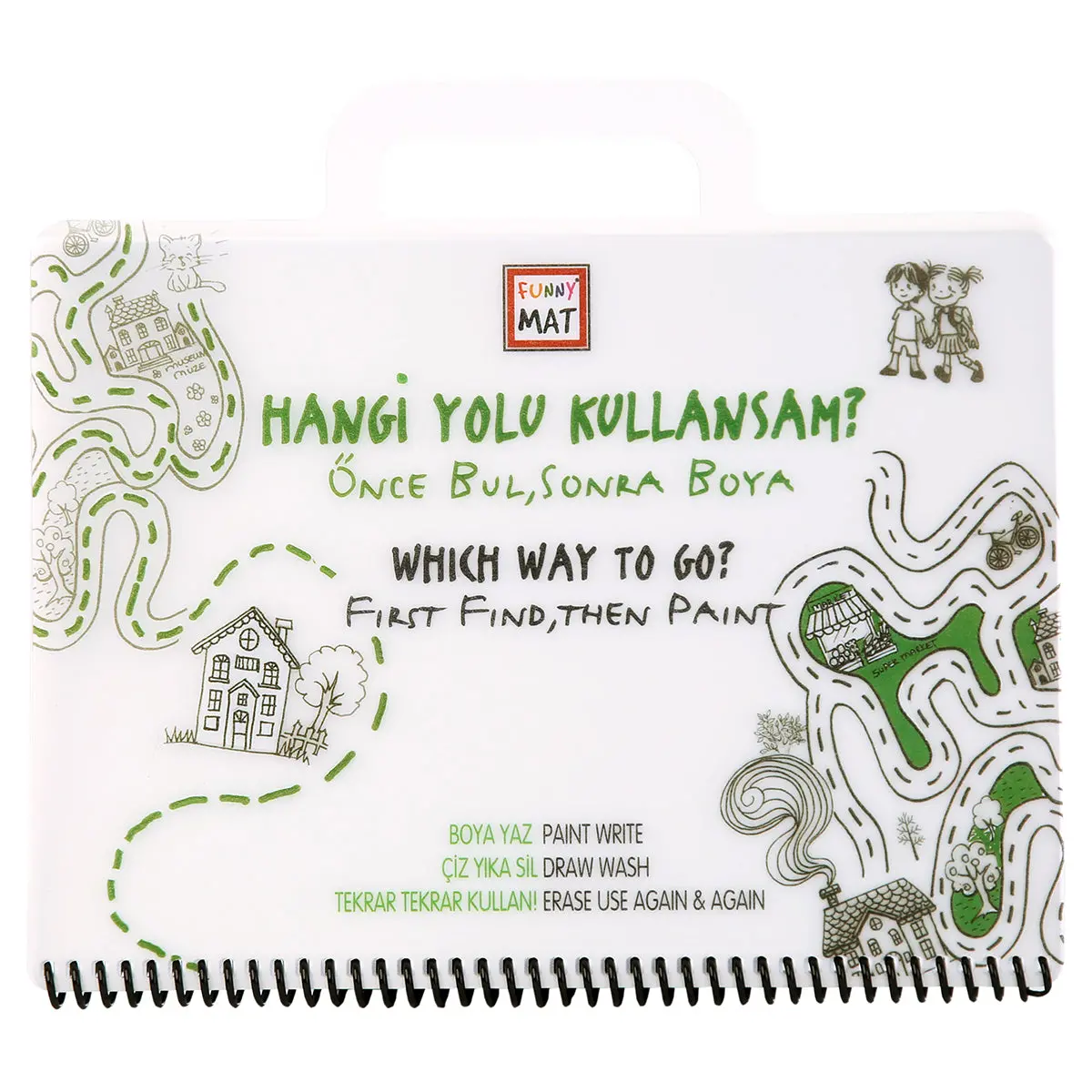 Funny Mat Which Way To Go? Washable Colouring Book 1