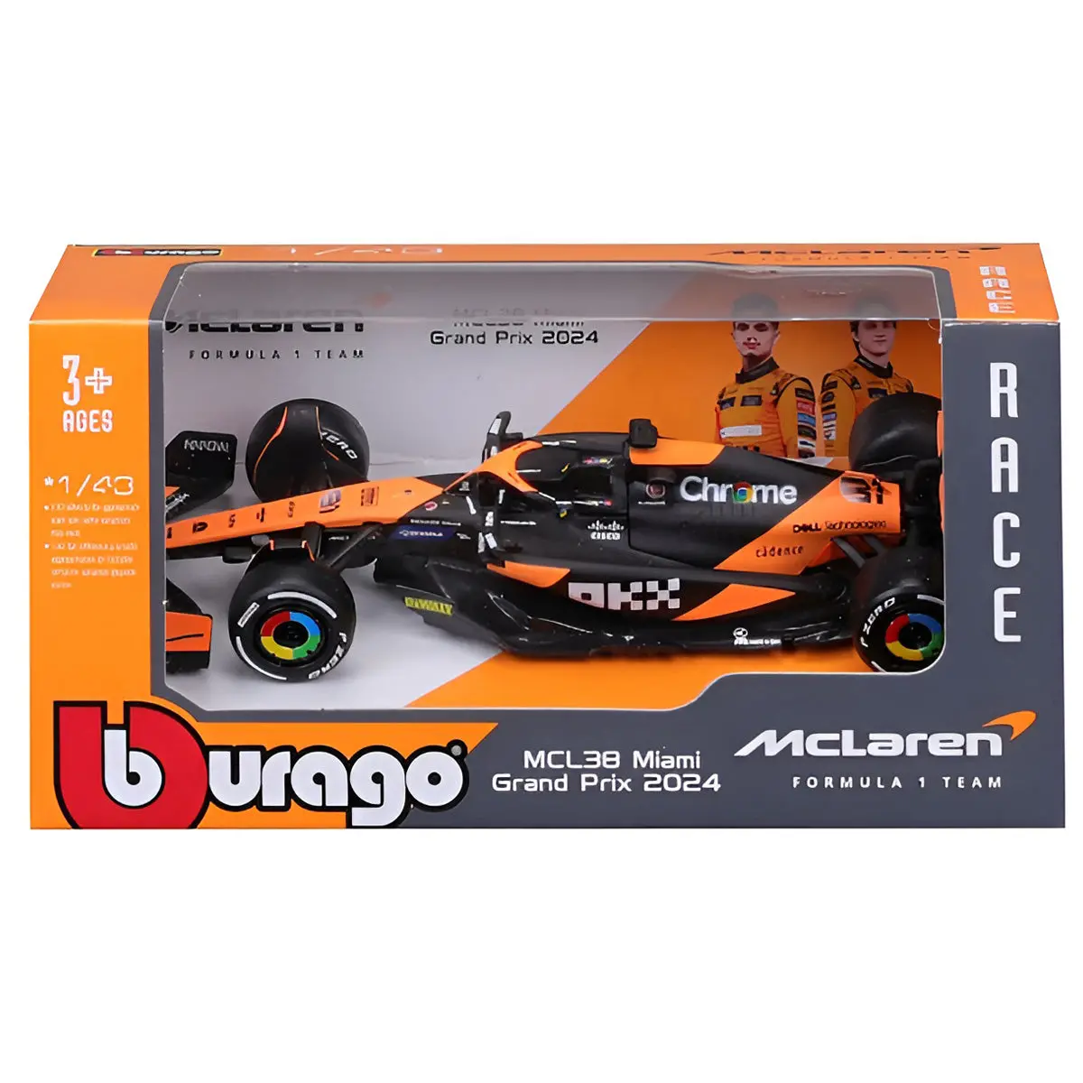 Bburago Mclaren F1 Mcl38 2024 British Grand Prix Oscar Piastri 1:43 Race Car 1