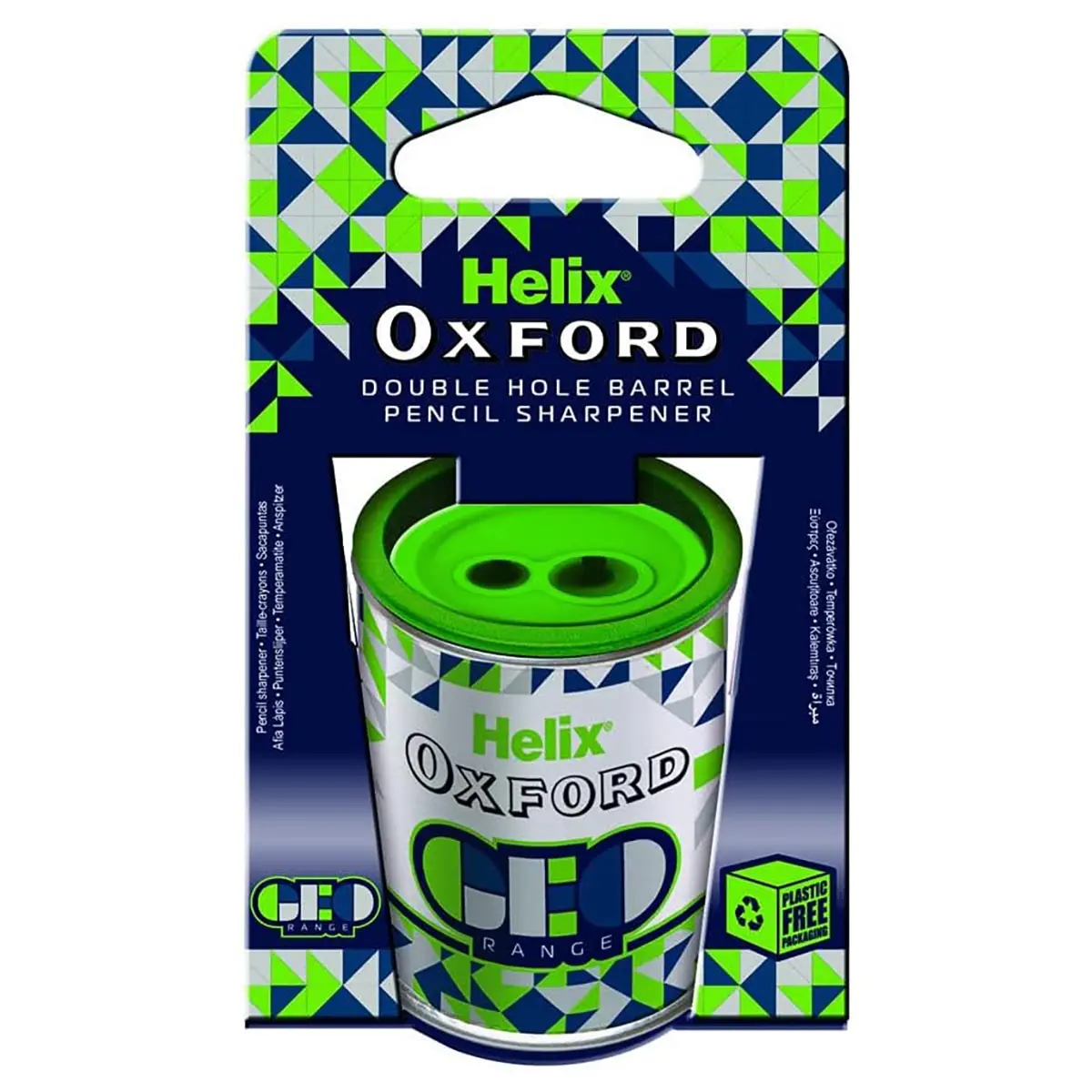 Helix Oxford Geo Range Double Hole Barrel Pencil Sharpener 1