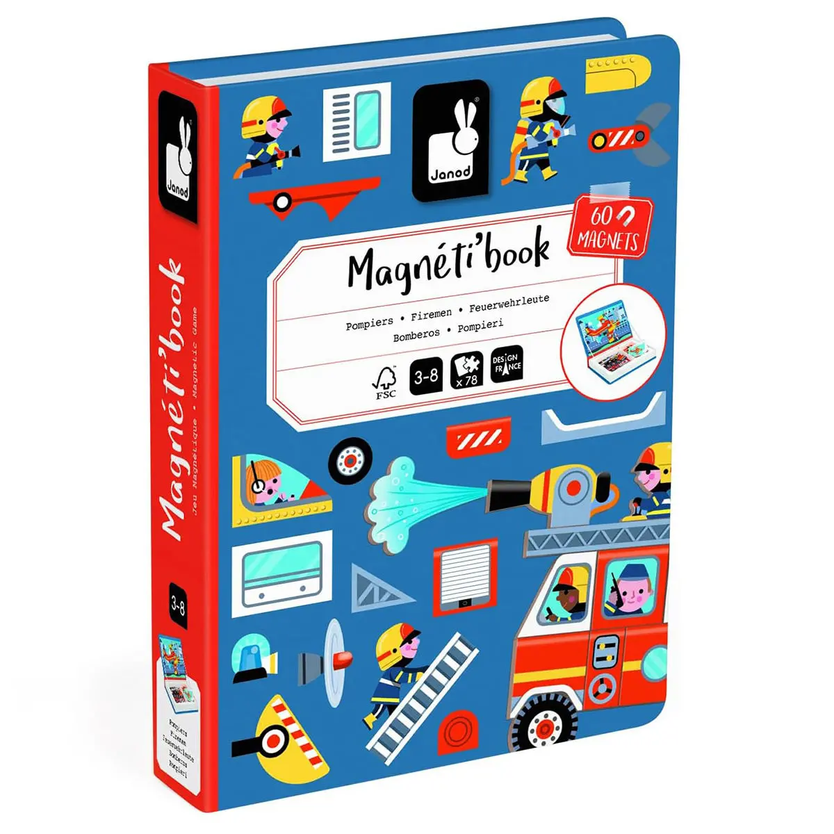 Janod Magneti'book Firemen Set 1