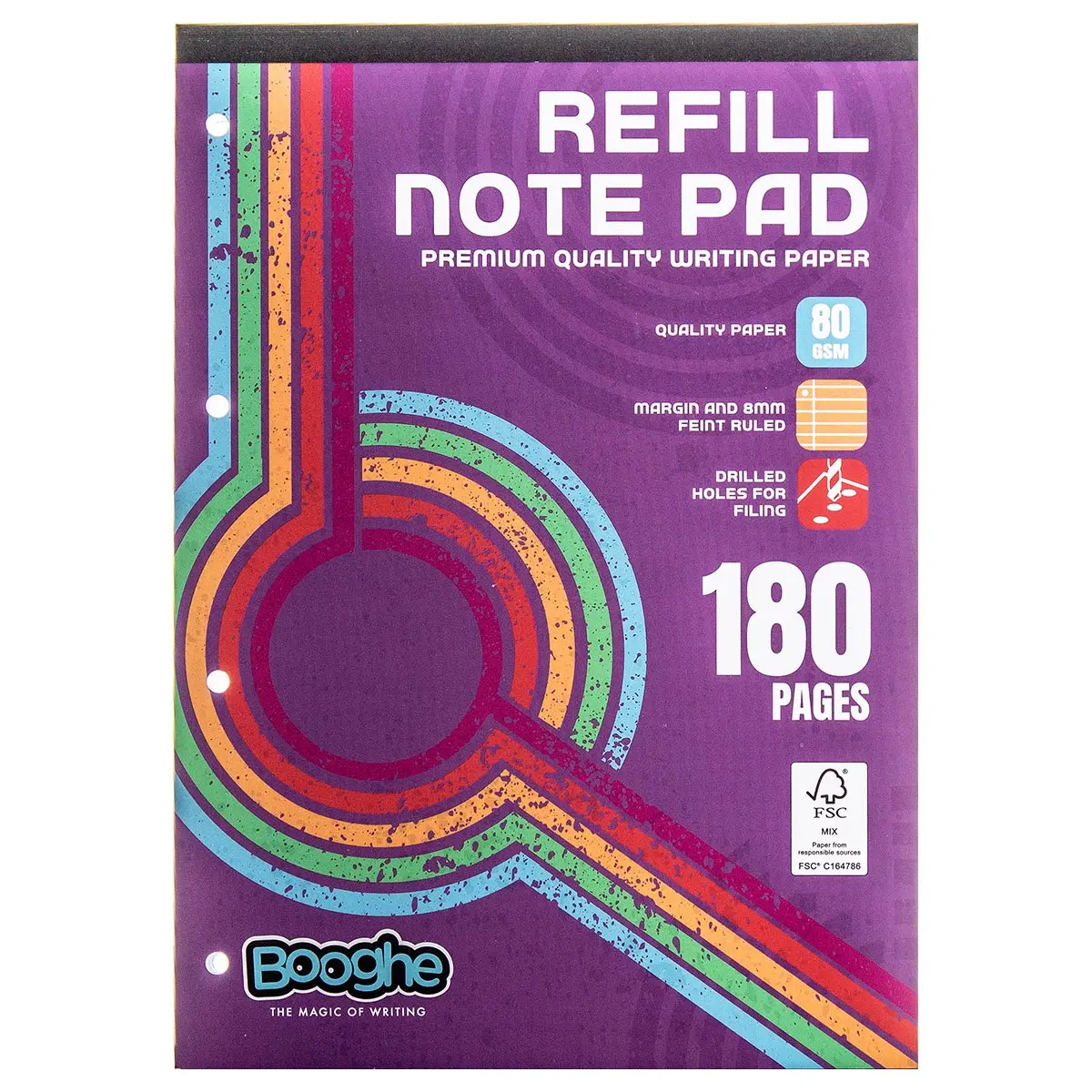Booghe A4 Lined Refill Note Pad (180 Pages) 1