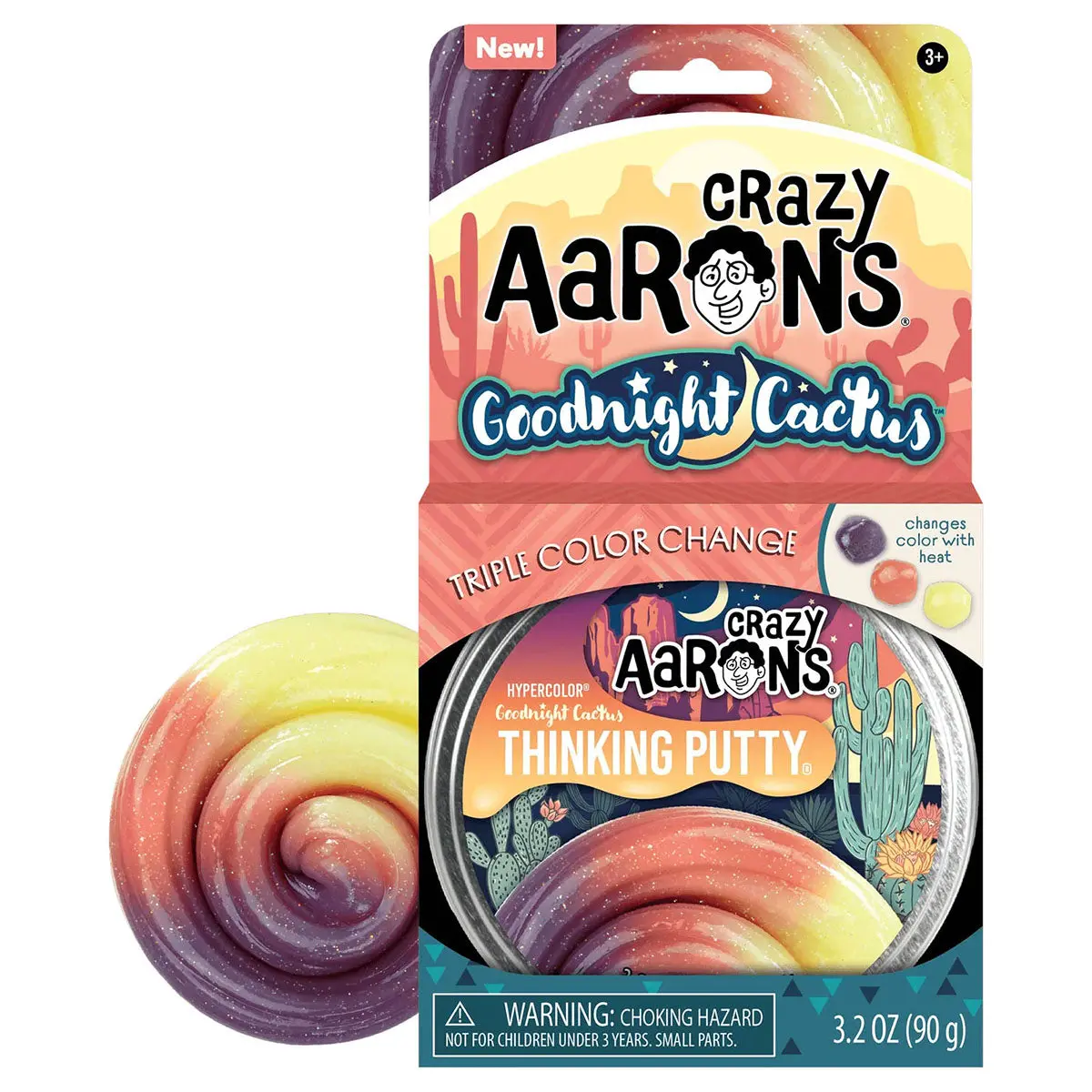 Crazy Aaron’S Goodnight Cactus Hypercolour Thinking Putty 90G 1