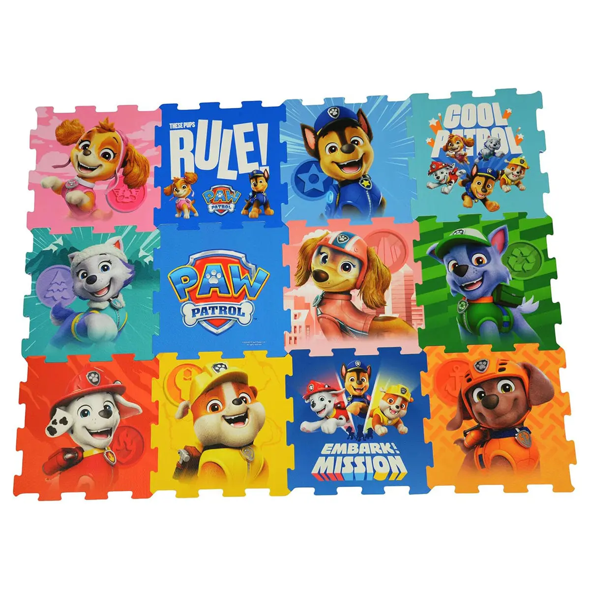 Paw Patrol 12 Piece Foam Play Mat 1