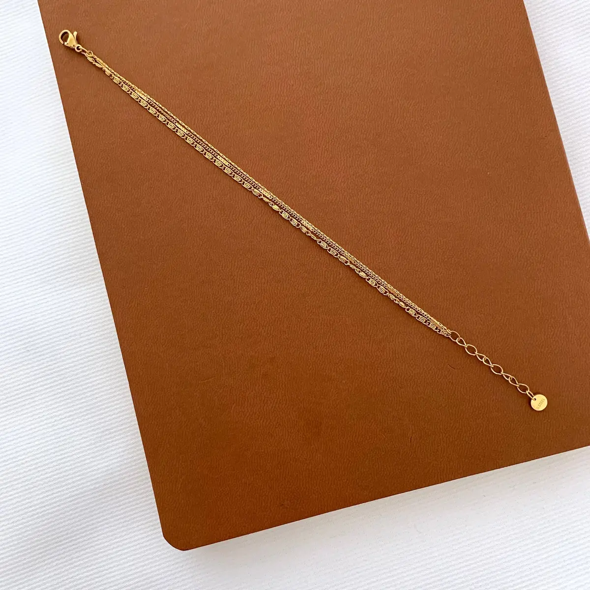 Victoire Collection - Stainless Steel Triple Row Fine Chain Bracelet 2
