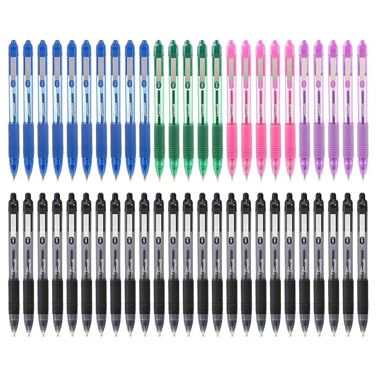 Z-Grip Smooth Assorted Ink Box Of 50 2
