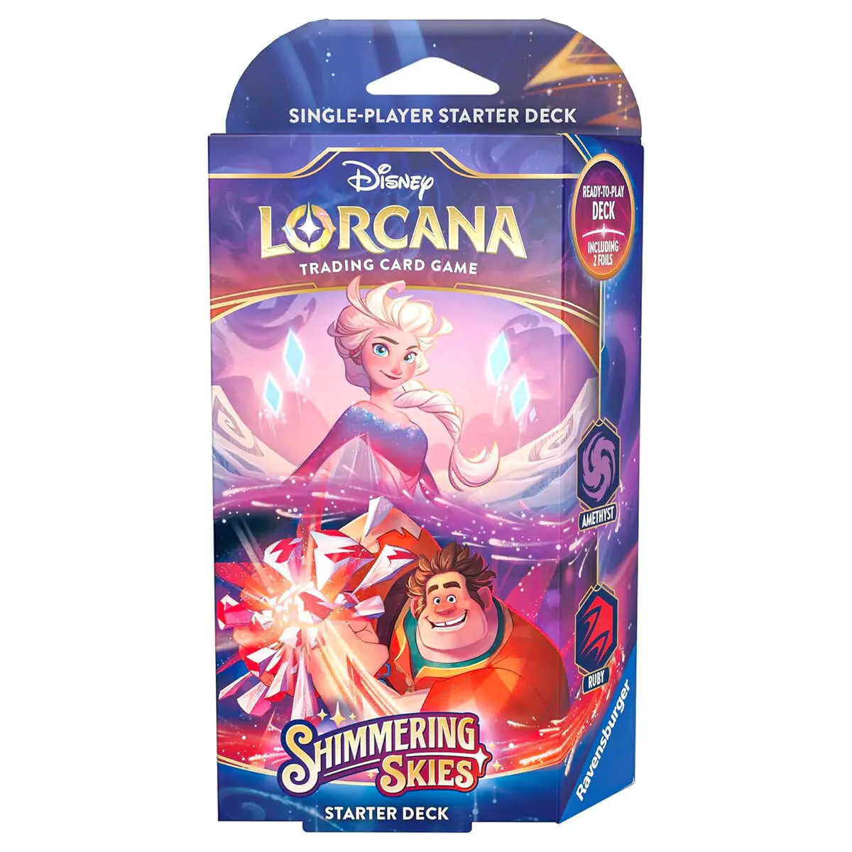 Ravensburger Disney Lorcana Tcg: Shimmering Skies Starter Deck Set 5 - Amethyst & Ruby 1