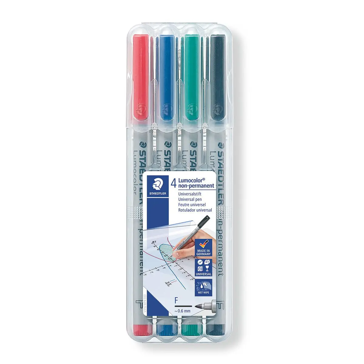 Staedtler Lumocolor Non-Permanent Universal Fine Line Pens Pack Of 4 1