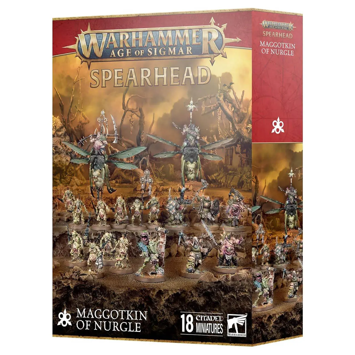 Warhammer Age Of Sigmar: Spearhead: Maggotkin Of Nurgle Miniatures Set 1