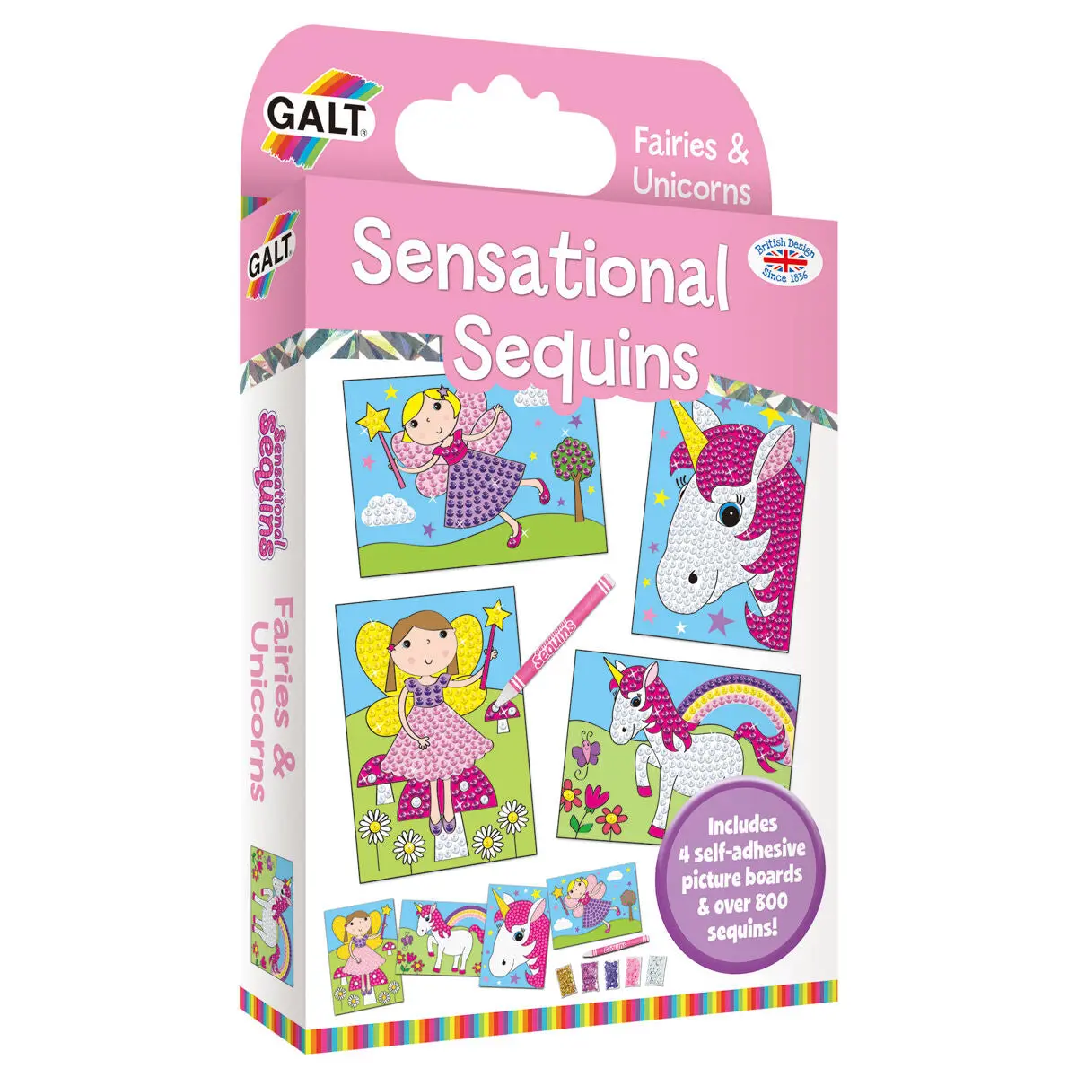 Galt Activity Kit Fairies And Unicorns Sensational Sequins 1