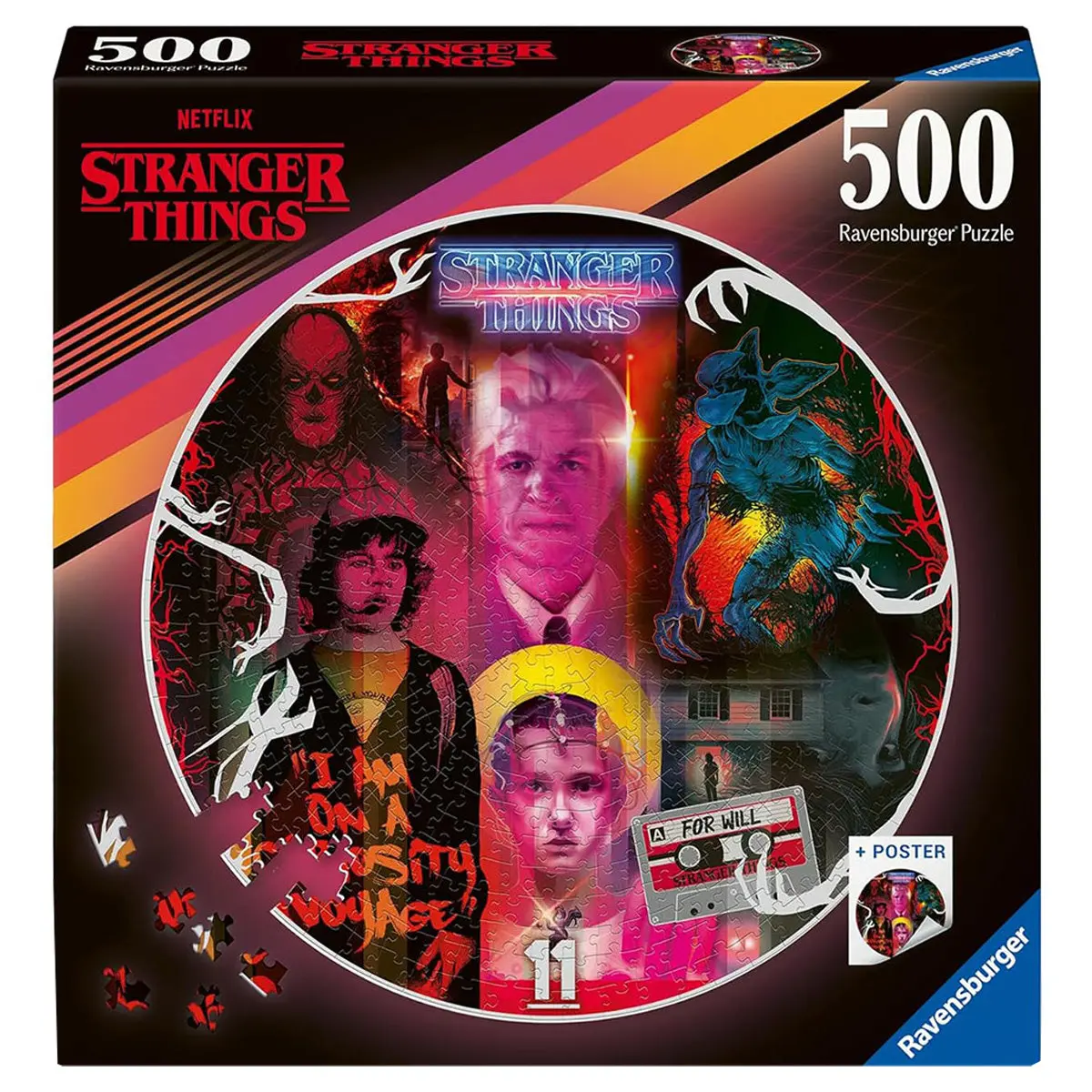 Ravensburger Stranger Things Circular 500 Piece Jigsaw Puzzle 1