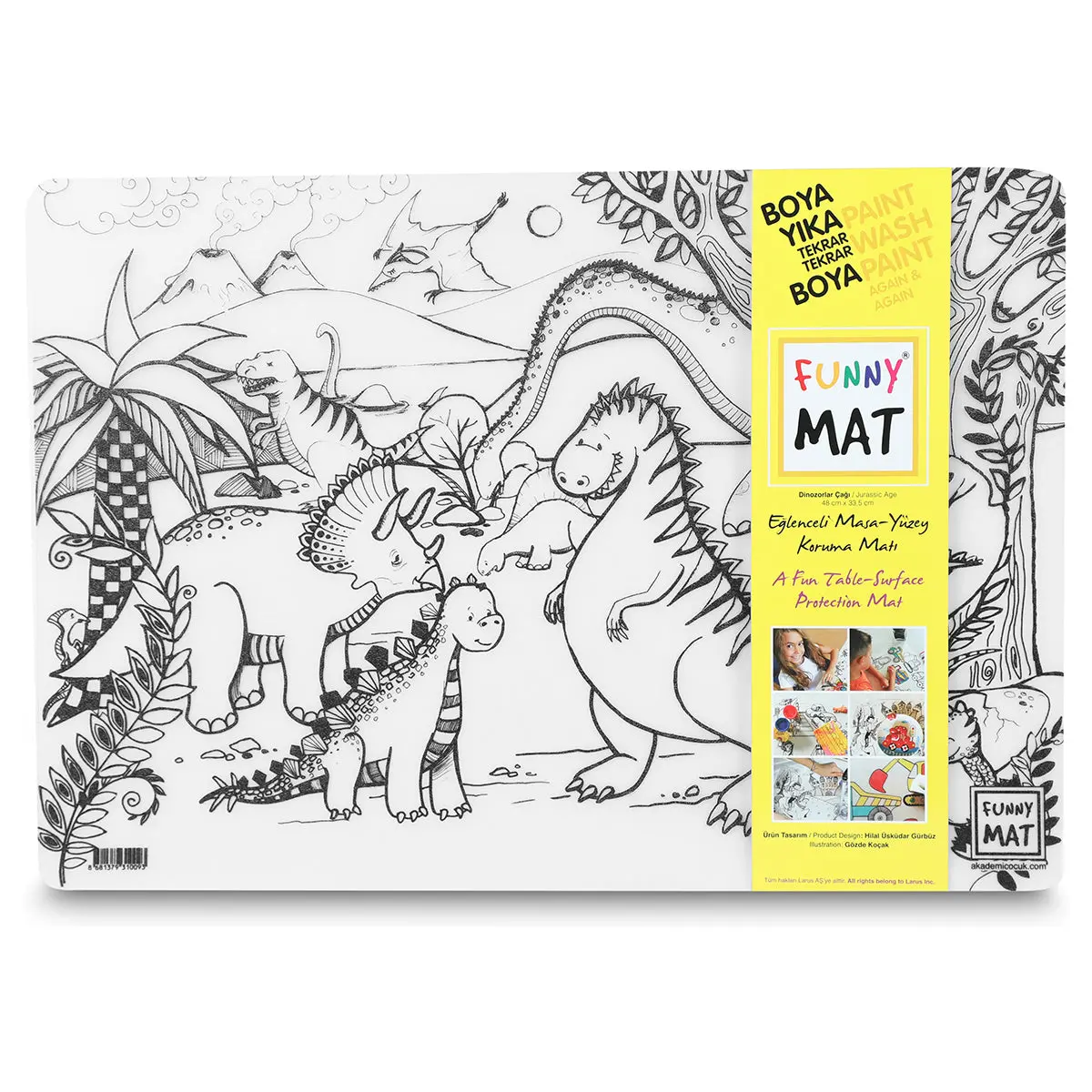 Funny Mat Jurassic Age Colouring Protection Mat 1