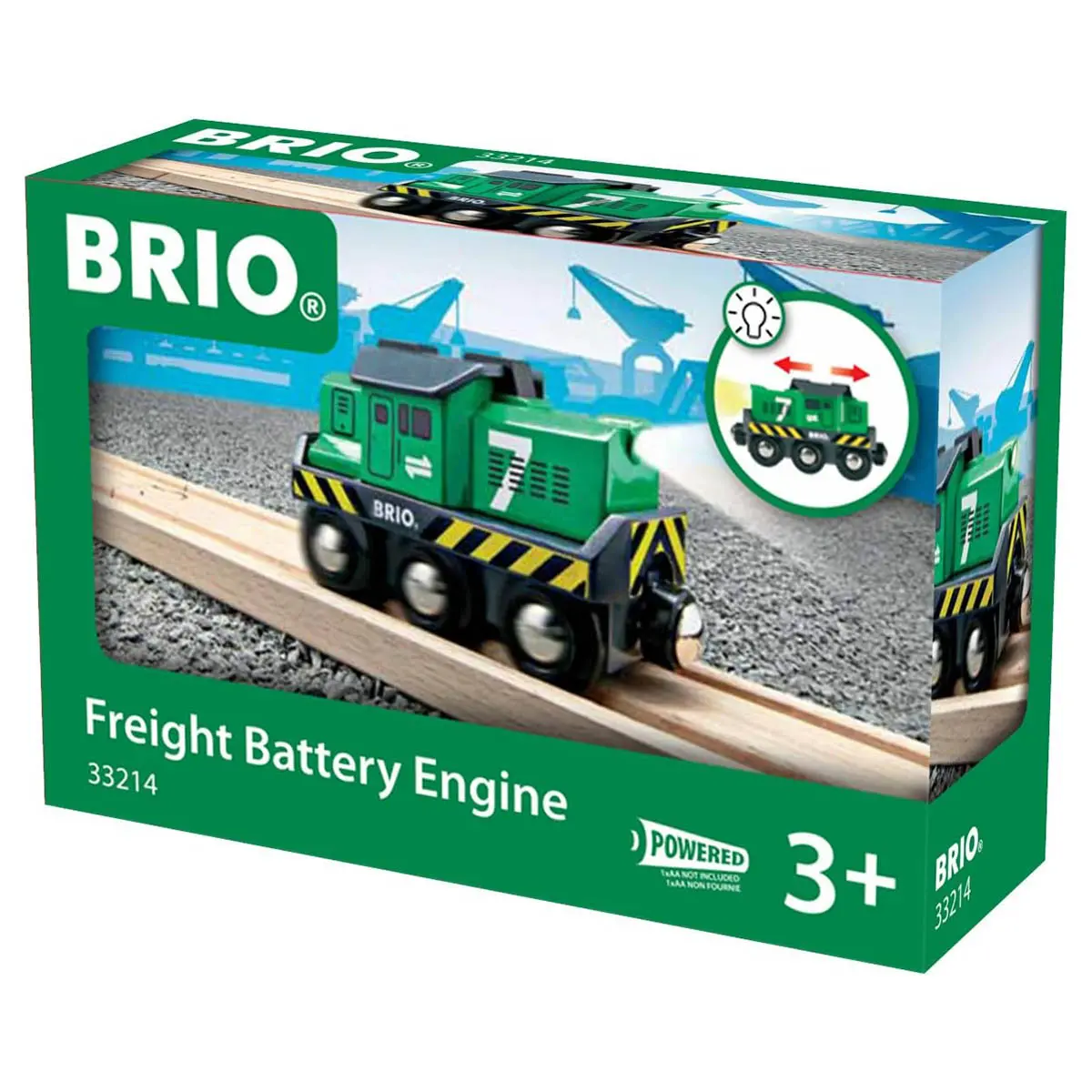 Brio World: Freight Battery Engine Train With Headlight 1