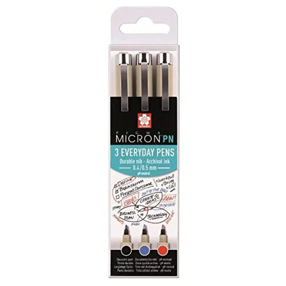 Sakura Pigma Micron Pn Office Set 3 Colours 1