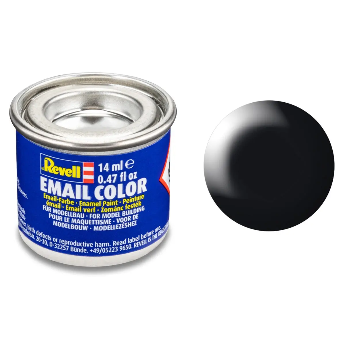 Revell Email Color Silk Black (Ral 9005) Enamel Paint 14Ml 1